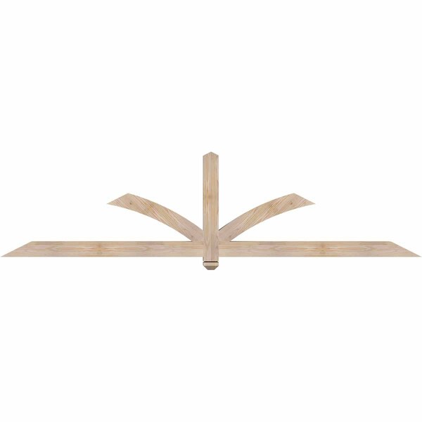 Ekena Millwork Redmond Smooth Timber Gable Bracket, Douglas Fir, 96"W x 24"H x 3 1/2"D x 3 1/2"F, 6/12 Pitch GBW096X24X0404RED00SDF - main